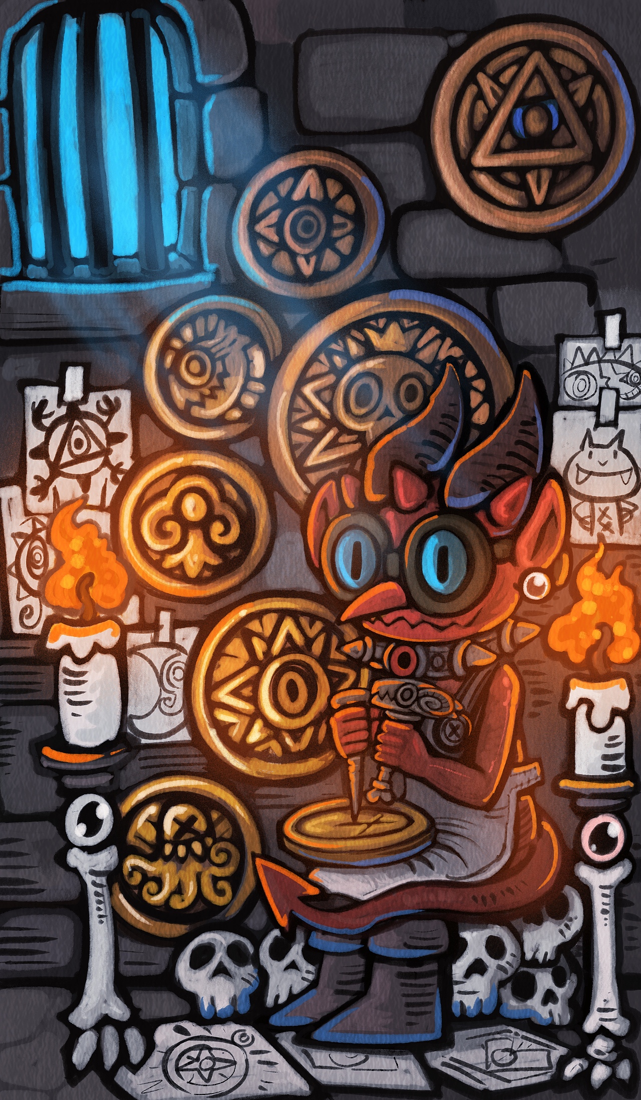 塔罗牌-金币（图ZMzgyMDc5NDM2） - 商业插画 - 站酷设计师还是一碗泡面原创素材 - 站酷ZCOOL