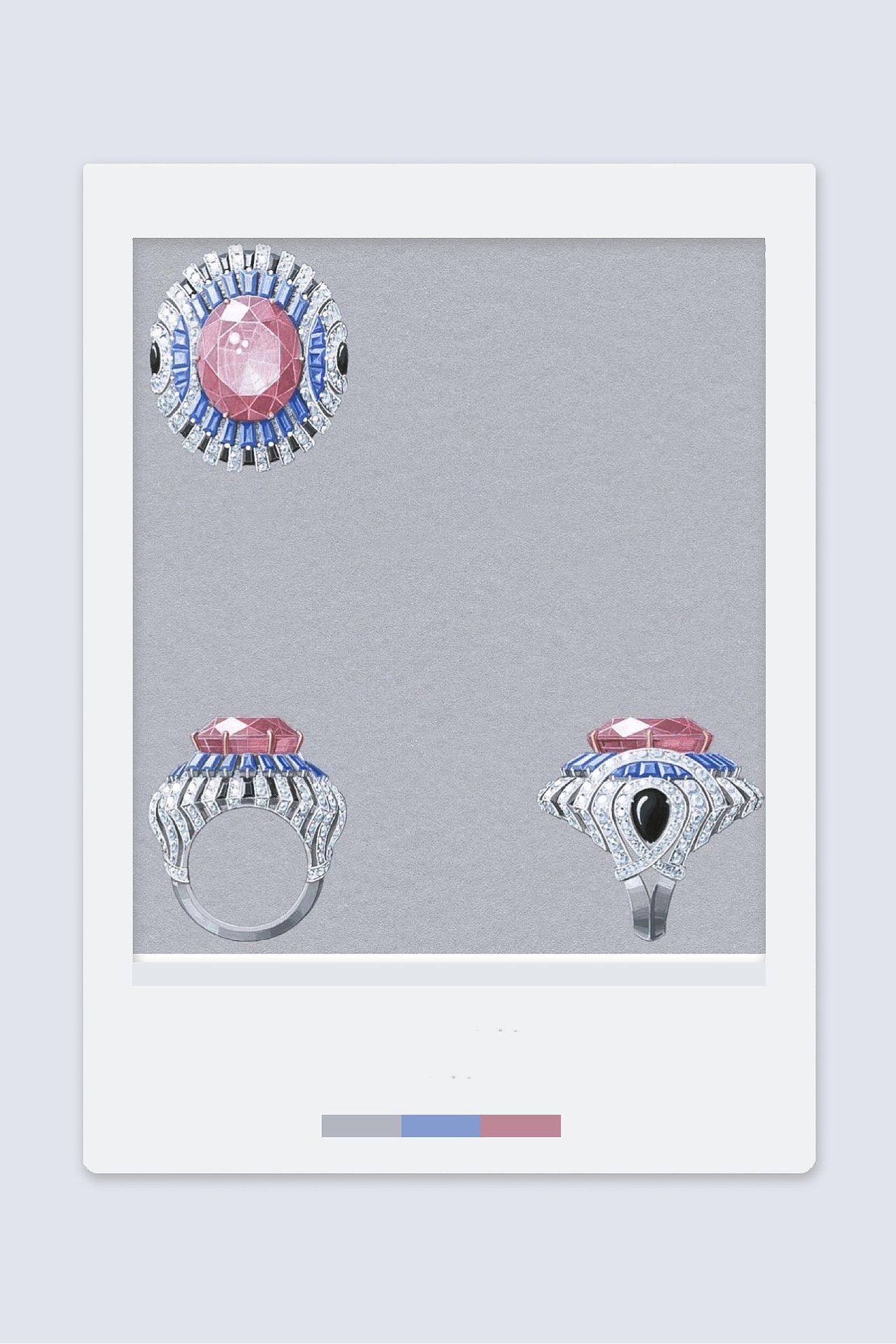 珠宝手绘-戒指三视图绘制（图ZMjMxNTExODg0） - 绘画 - 站酷设计师曼衍原创素材 - 站酷ZCOOL