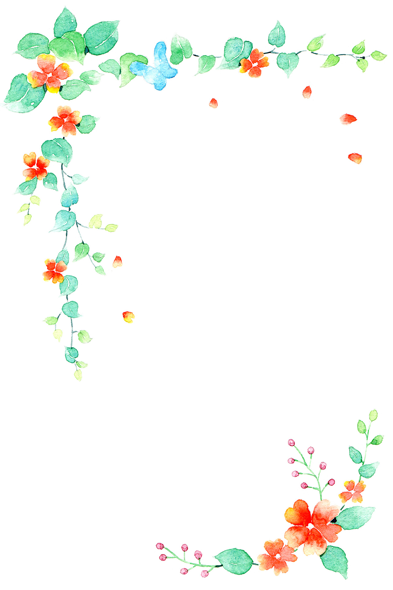 比较简单手绘花边图片