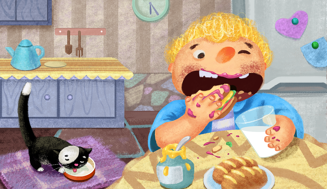 儿童插画——A Day