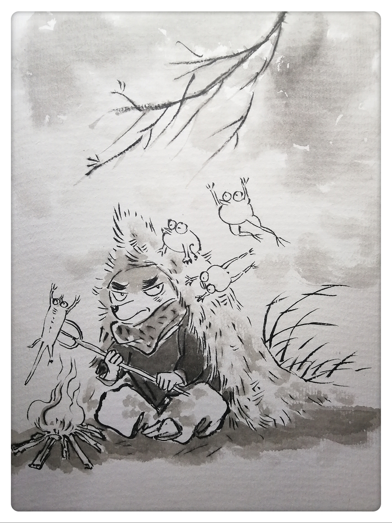 塑新斋潘纪坤手绘古风插画练习临习早稻