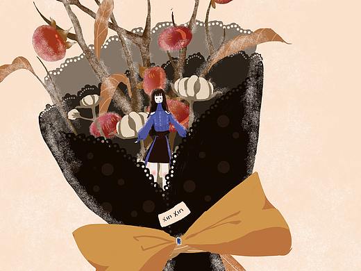 插画手绘练习第五张 霜降