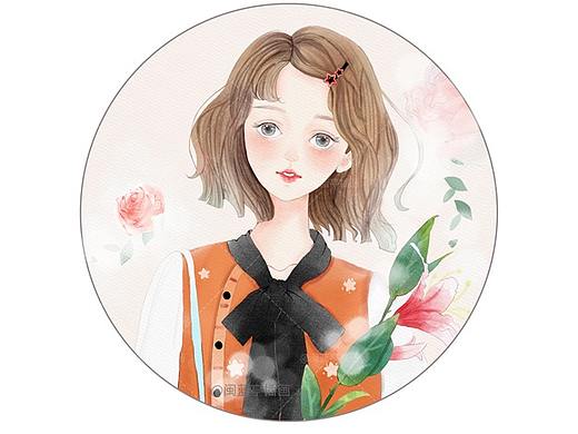 少女插画头像集