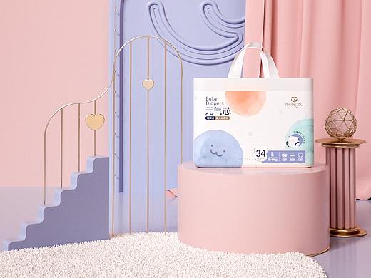 美柚商品渲染日用 纸尿裤