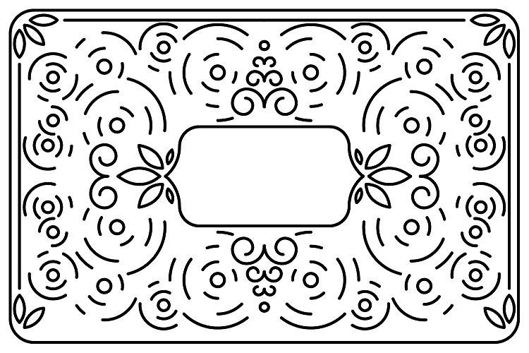线条高档雕刻纹理欧式花纹会员VIP婚礼酒店卡片设计