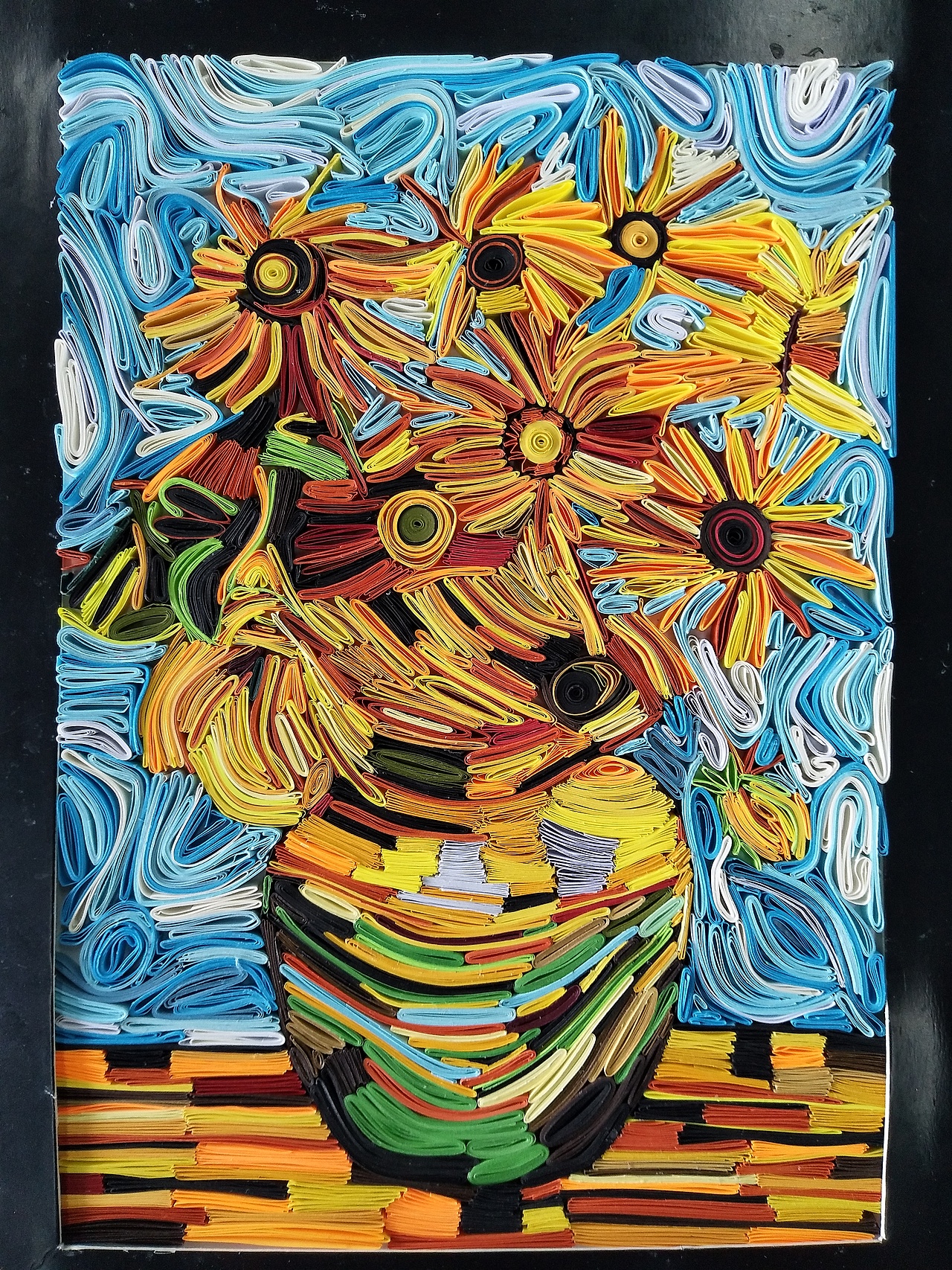 衍纸艺术梵高向日葵