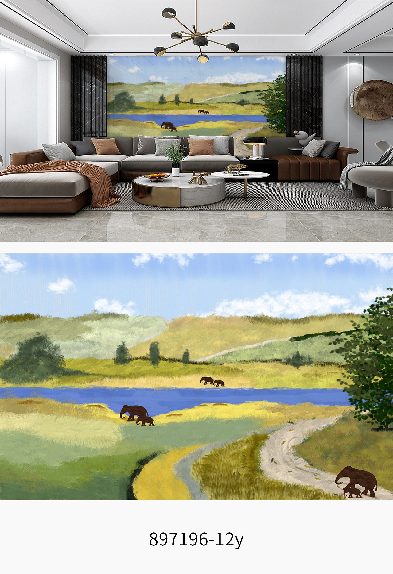 现代北欧油画田园风景背景墙（图ZMjg0NTk2NDky） - 家装设计 - 站酷设计师宋图网原创素材 - 站酷ZCOOL