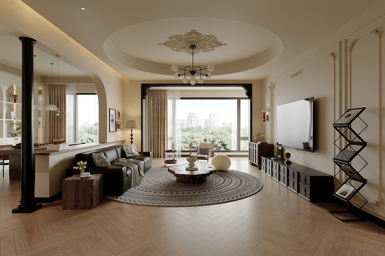 最新渲染/中古混搭风