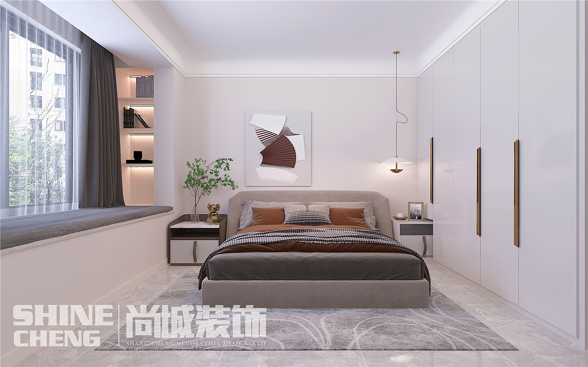 肥城宏悦府126平现代风格装饰设计效果图案例（图ZMjc5Mjk4MTAw） - 家装设计 - 站酷设计师泰安尚城装饰原创素材 - 站酷ZCOOL