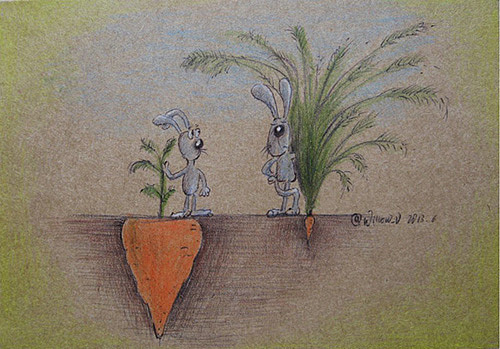 纯手绘明信片/新年祝福/圣诞贺卡/雪