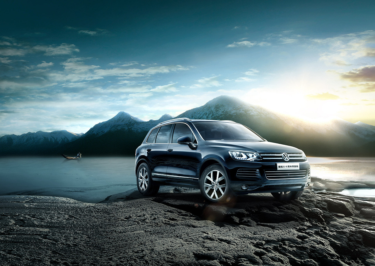 临摹桌松老师作品-途锐汽车2|平面|海报|财华有限 - 原创作品 - 站酷