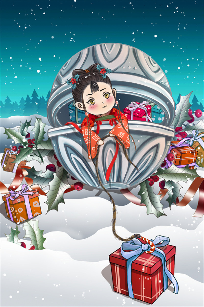 国风潮流商业插画