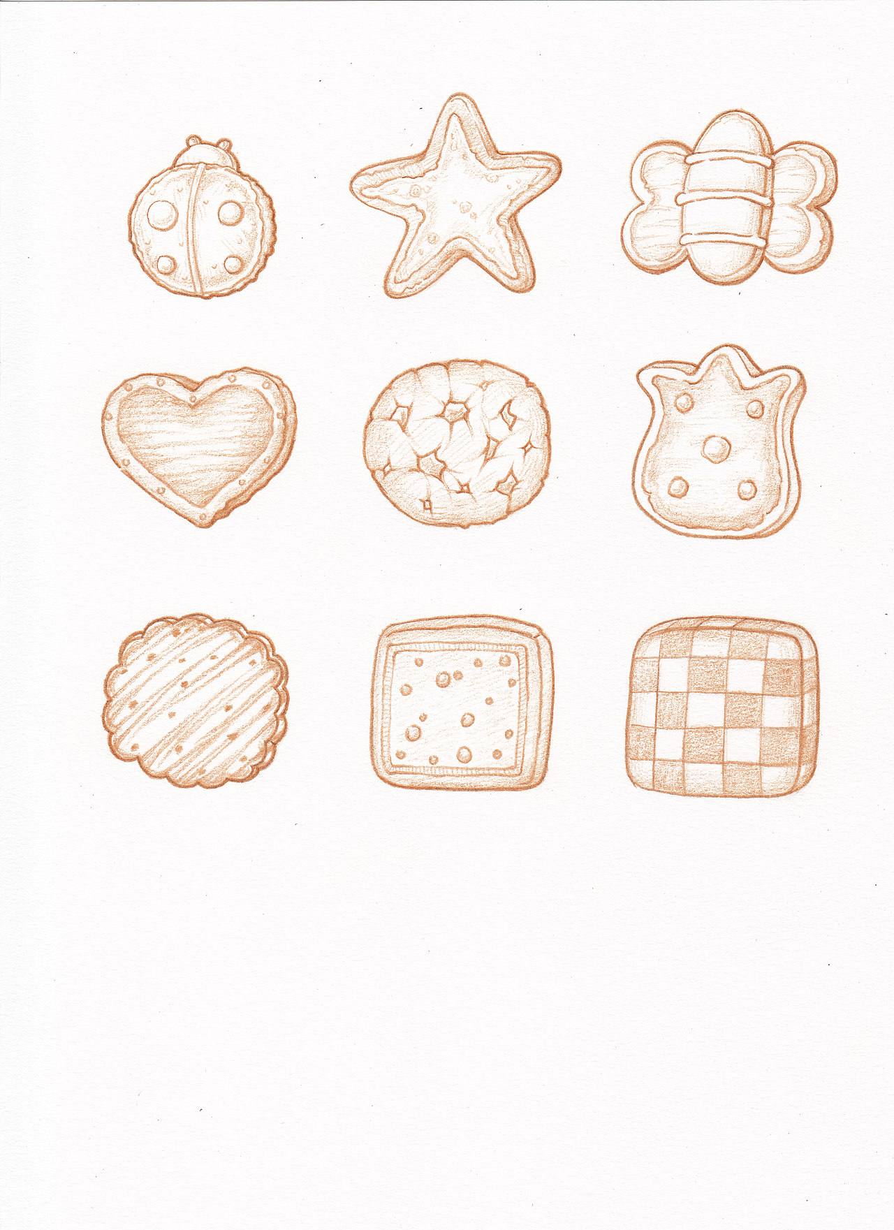 杯子饼干——彩铅步骤