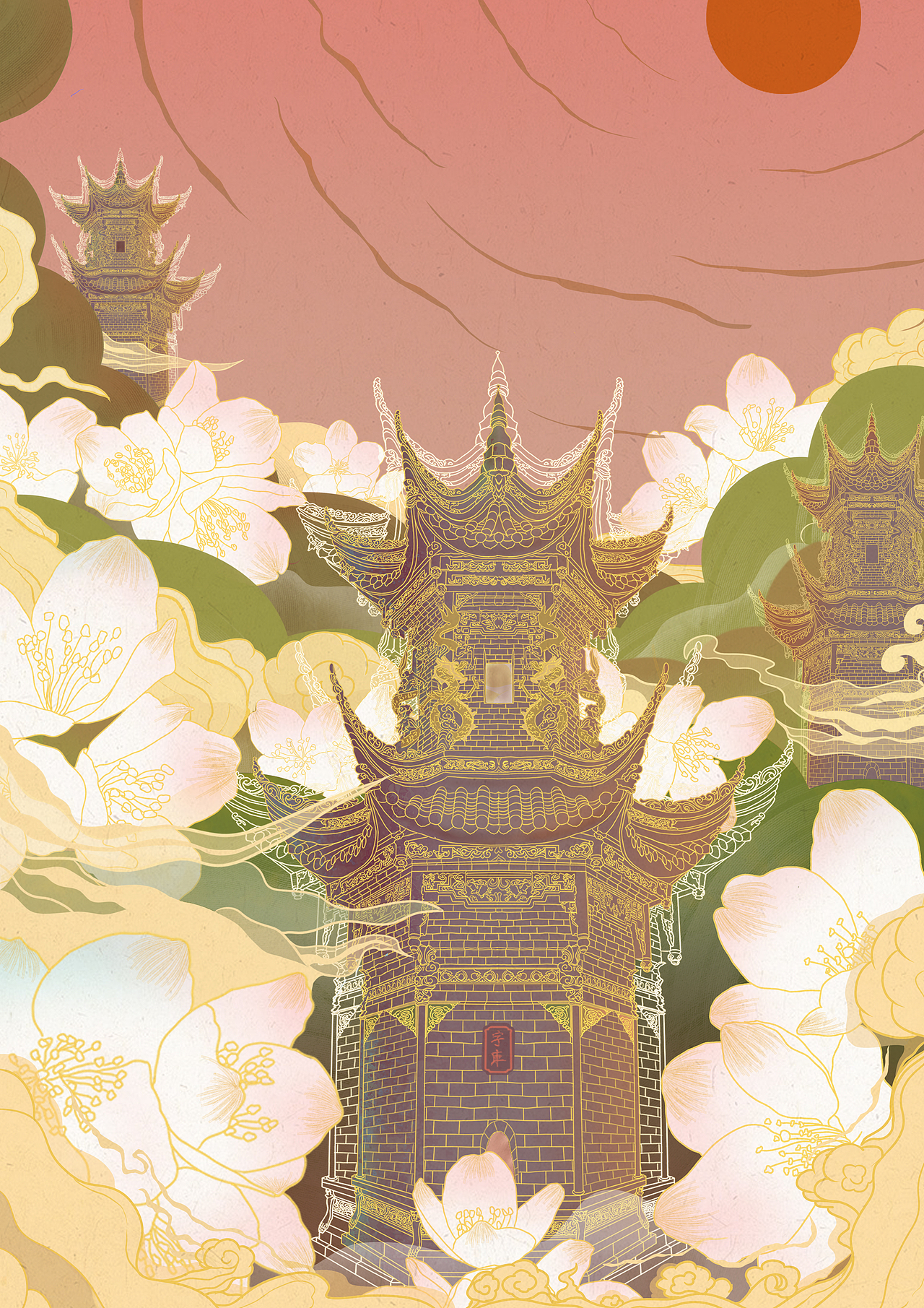 洛带古镇（图ZMjQwMjkxMDMy） - 绘本 - 站酷设计师大脸扬原创素材 - 站酷ZCOOL