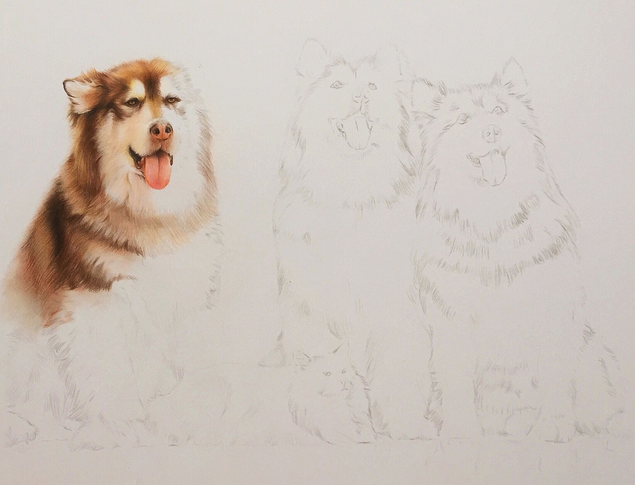 彩铅手绘-酒鬼一家