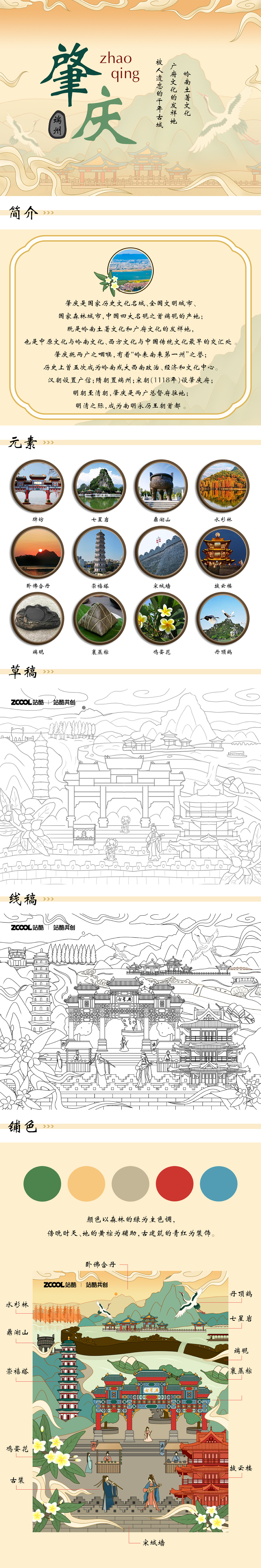 被遗忘的千年古城-肇庆（图ZMzM1NjEyMDQw） - 艺术插画 - 站酷设计师三点会议室原创素材 - 站酷ZCOOL