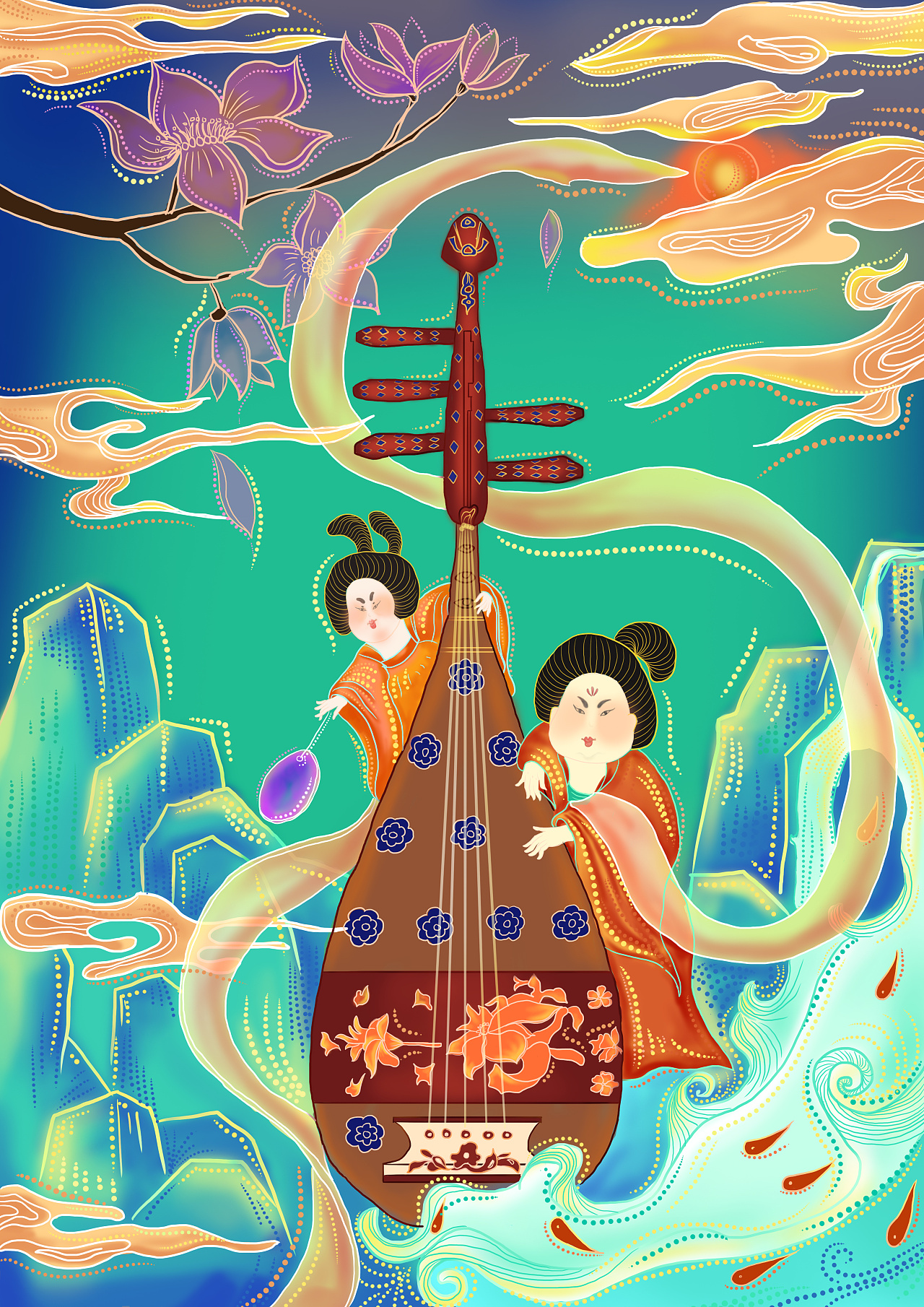 大唐风韵参赛作品——琵琶韵 箜篌游