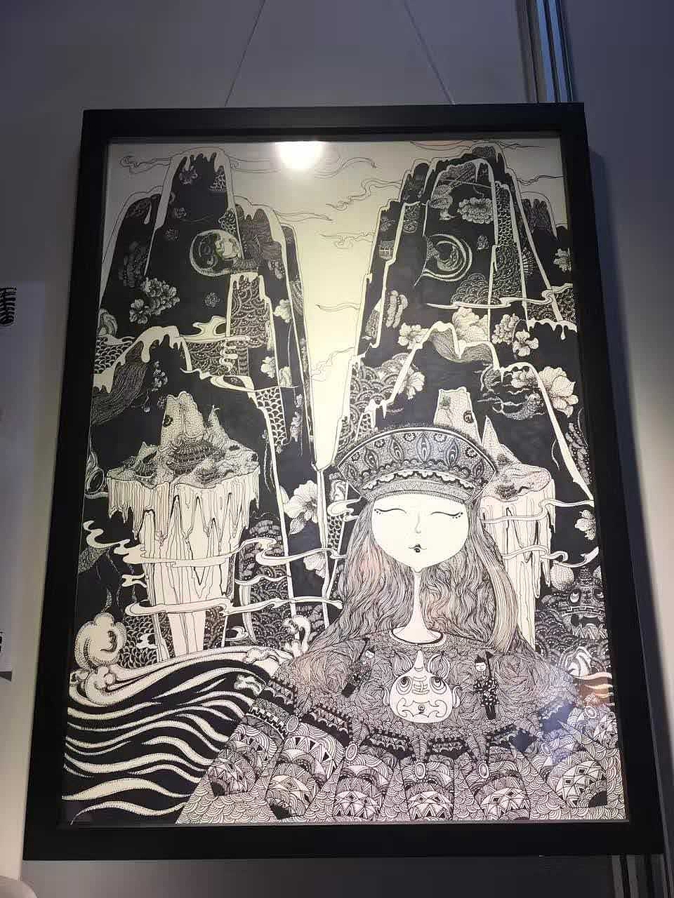 手绘风花雪月插画