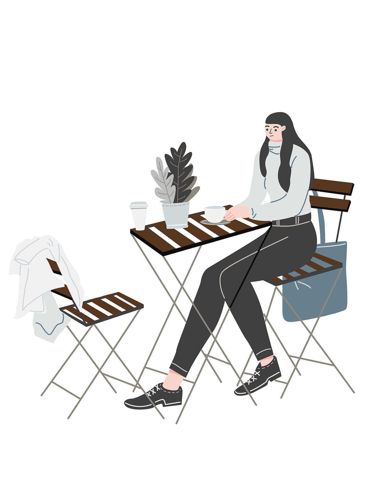 一组简约时尚文艺的人物