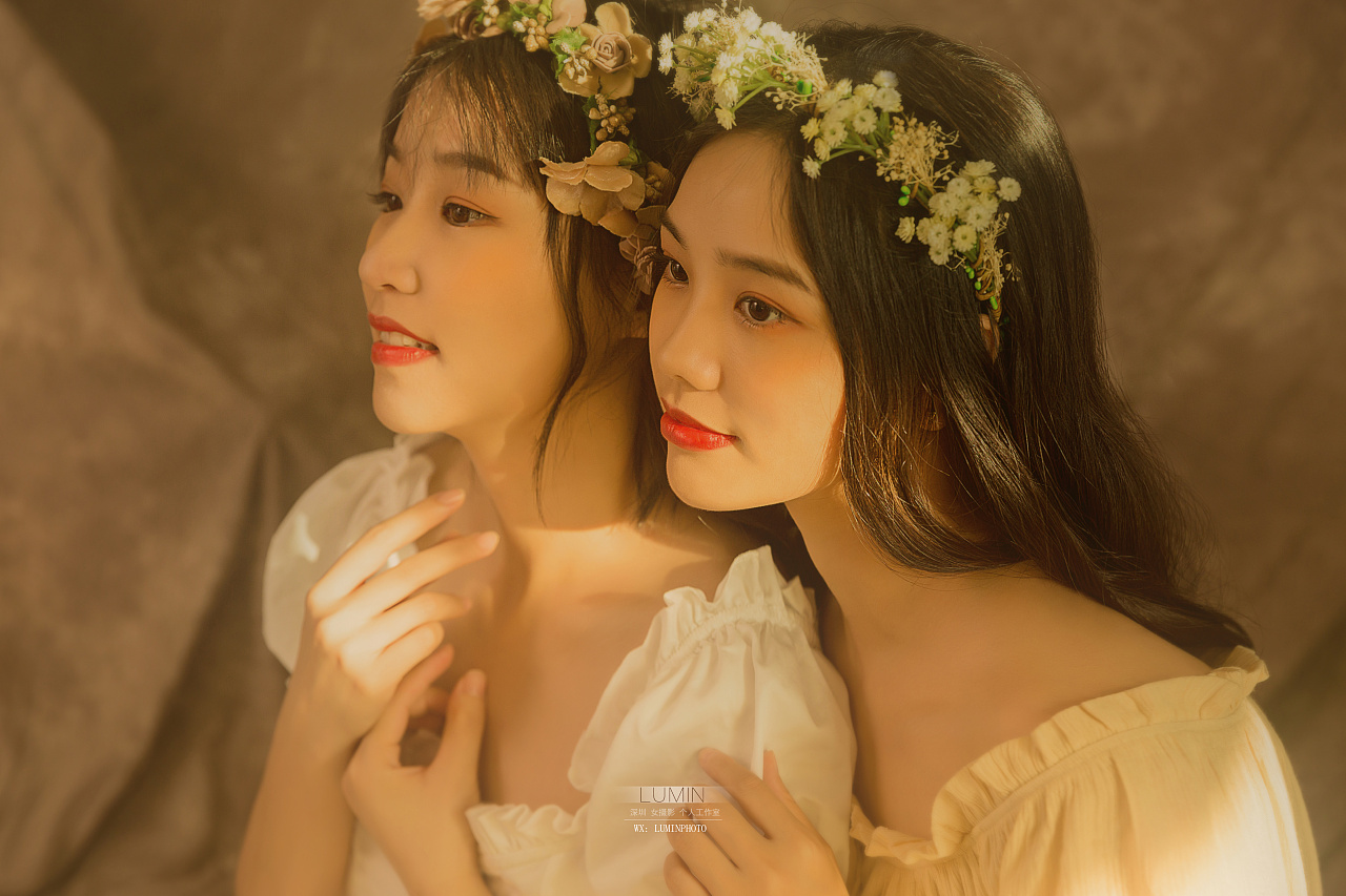 深圳约拍闺蜜照 闺蜜写真 油画风 复古少女 所谓