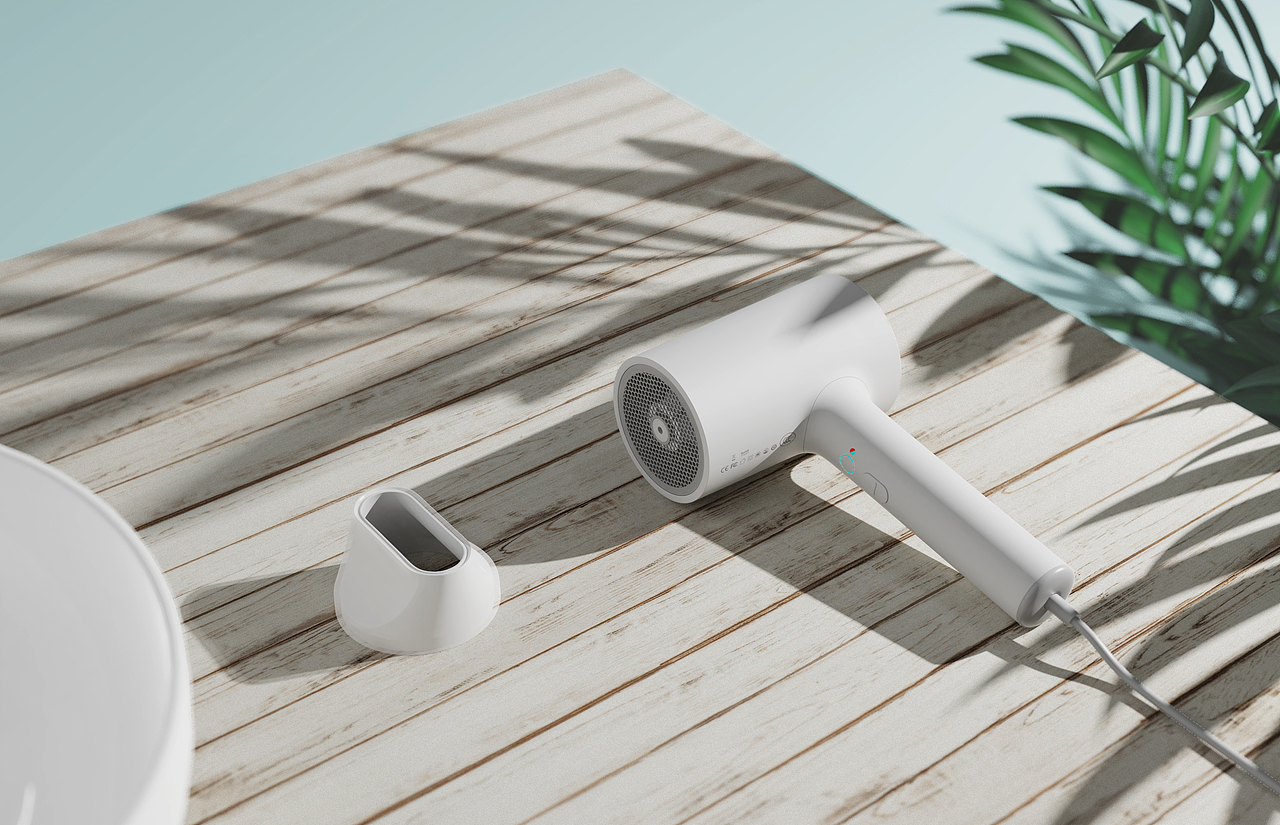 米家吹风机Rhino/犀牛建模+keyshot渲染