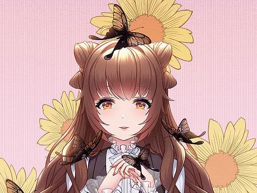 给妹妹画的生日贺图