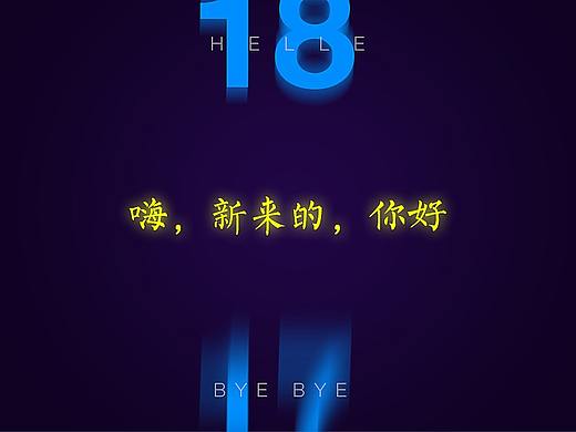 日常练习系列之海报排版-HELLO 2018