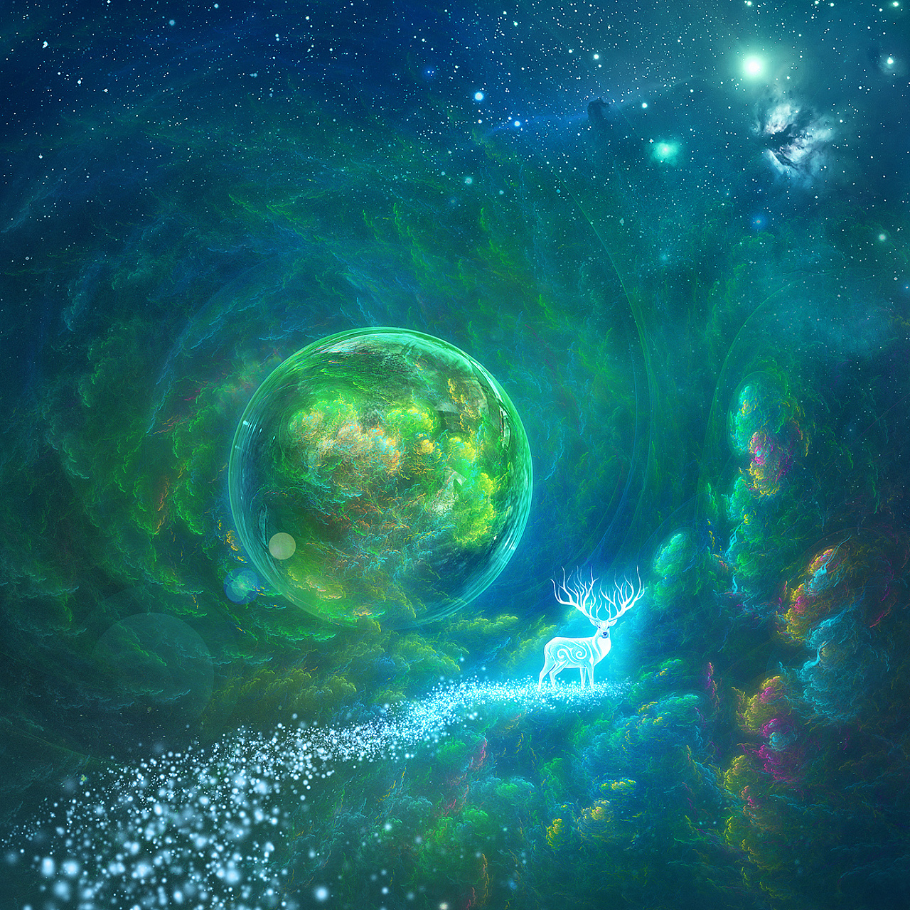 世外· 鹿园【分形插画】