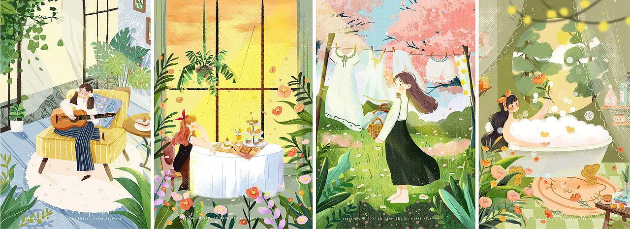 向往的生活 系列插画