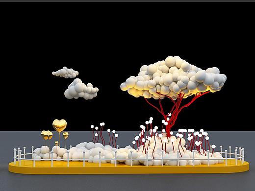 ”在云端 仰望星辰”主题开业美陈全案