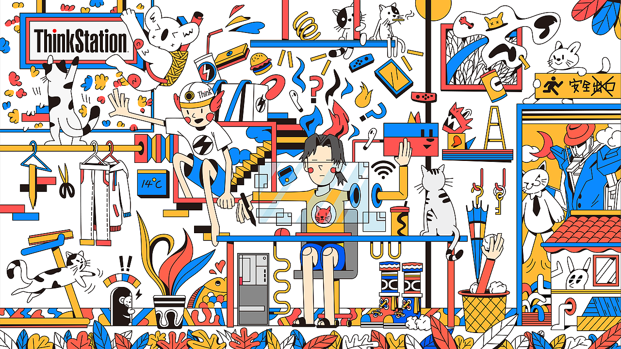 联想创意设计工作站-设计师的一天（图ZMTg4NDAwODc2） - 海报 - 站酷设计师哲与一原创素材 - 站酷ZCOOL