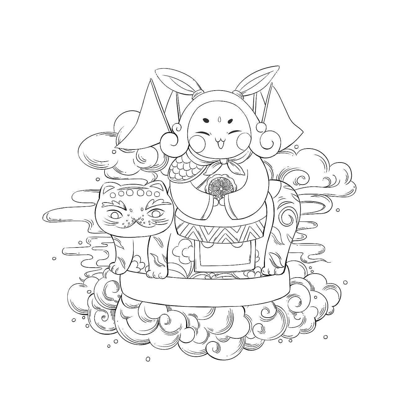 中秋节国风插图