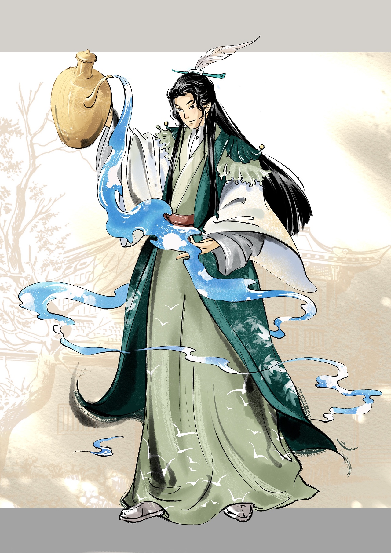 古风美男|插画|商业插画|红糖ht - 原创作品 - 站酷 (zcool)