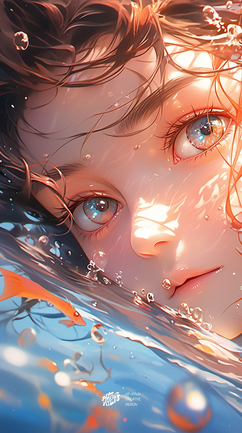潜水（图ZMzQ0NDk4Njc2） - AI作品 - 站酷设计师HFKYLIN鹤佬麒麟原创素材 - 站酷ZCOOL