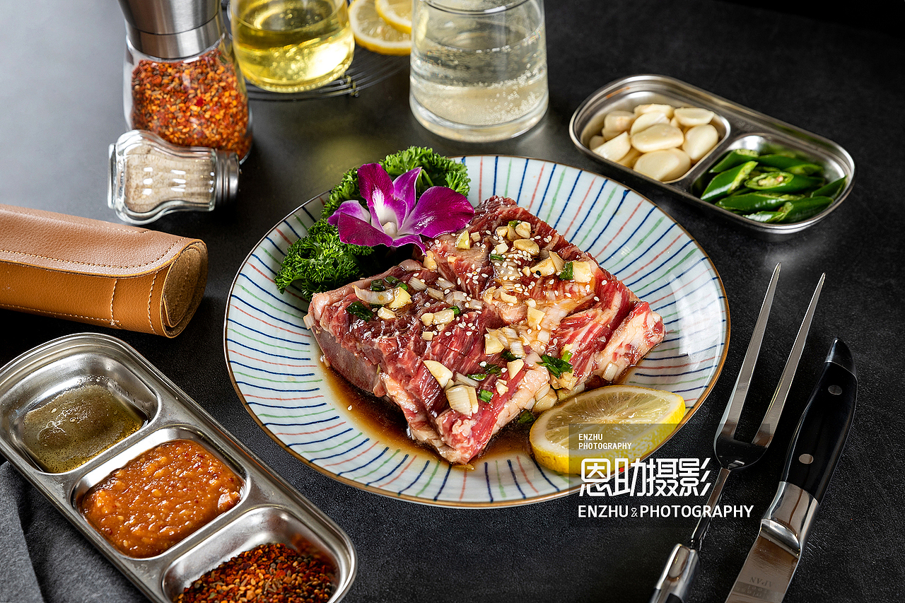烤肉店美食摄影