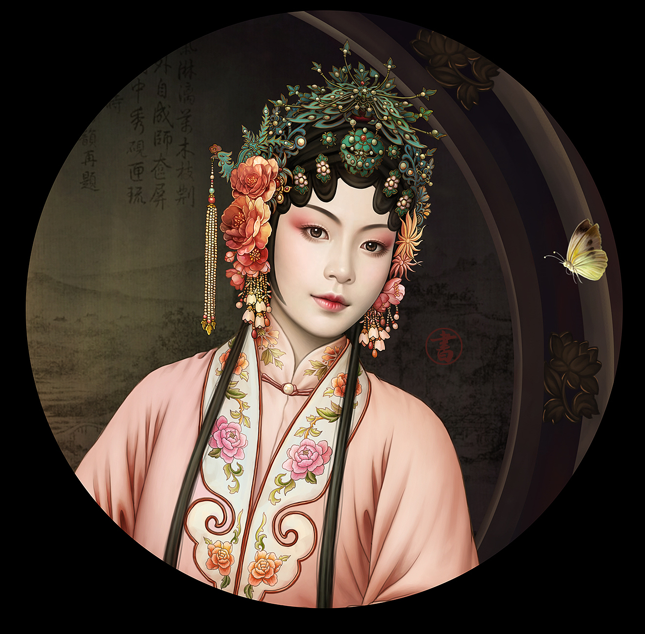 古风插画——倾国名花系列