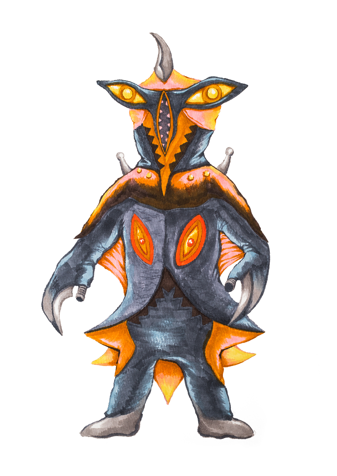 怪兽侵略计划昭和画报风格怪兽