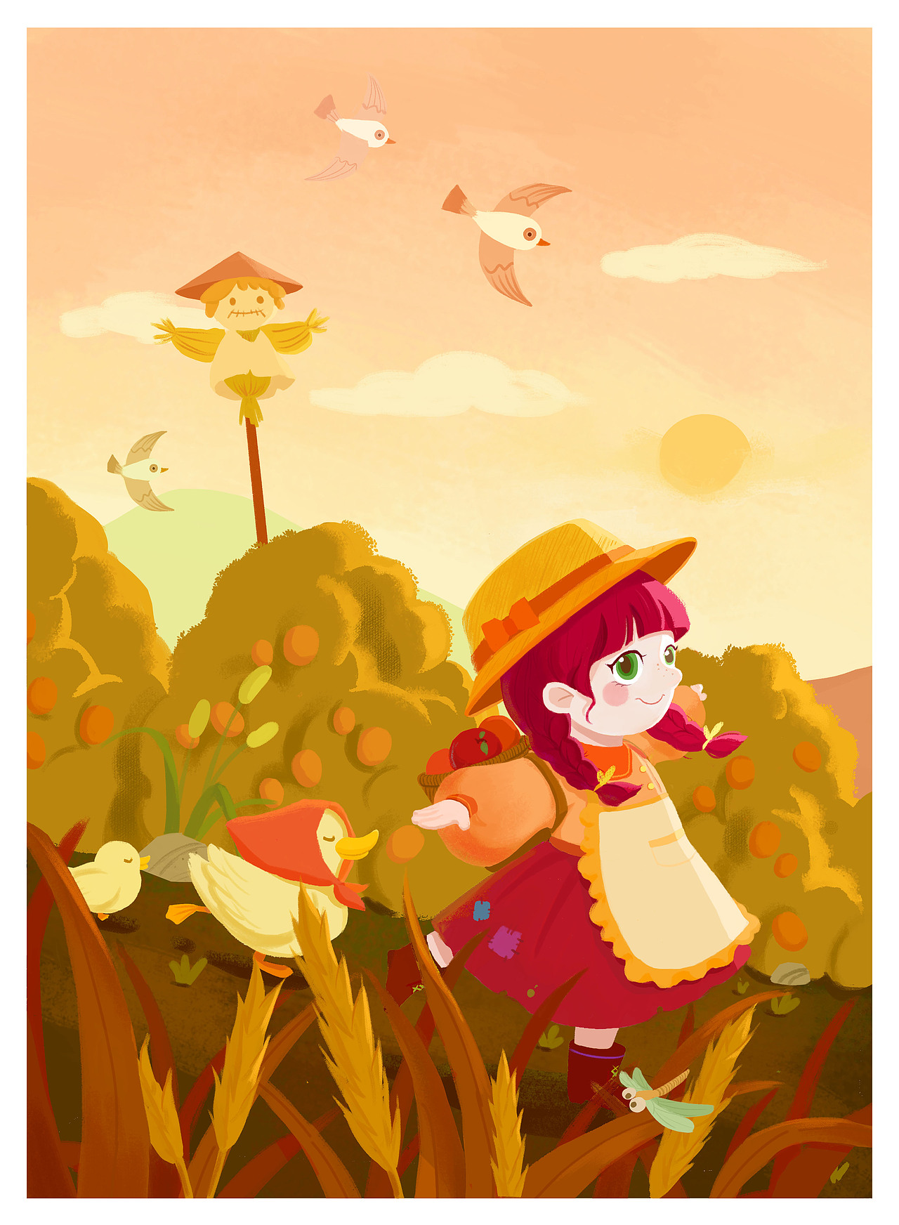 乔的四季（图ZMzA5MTU1NDQ0） - 儿童插画 - 站酷设计师鹿纹卷原创素材 - 站酷ZCOOL