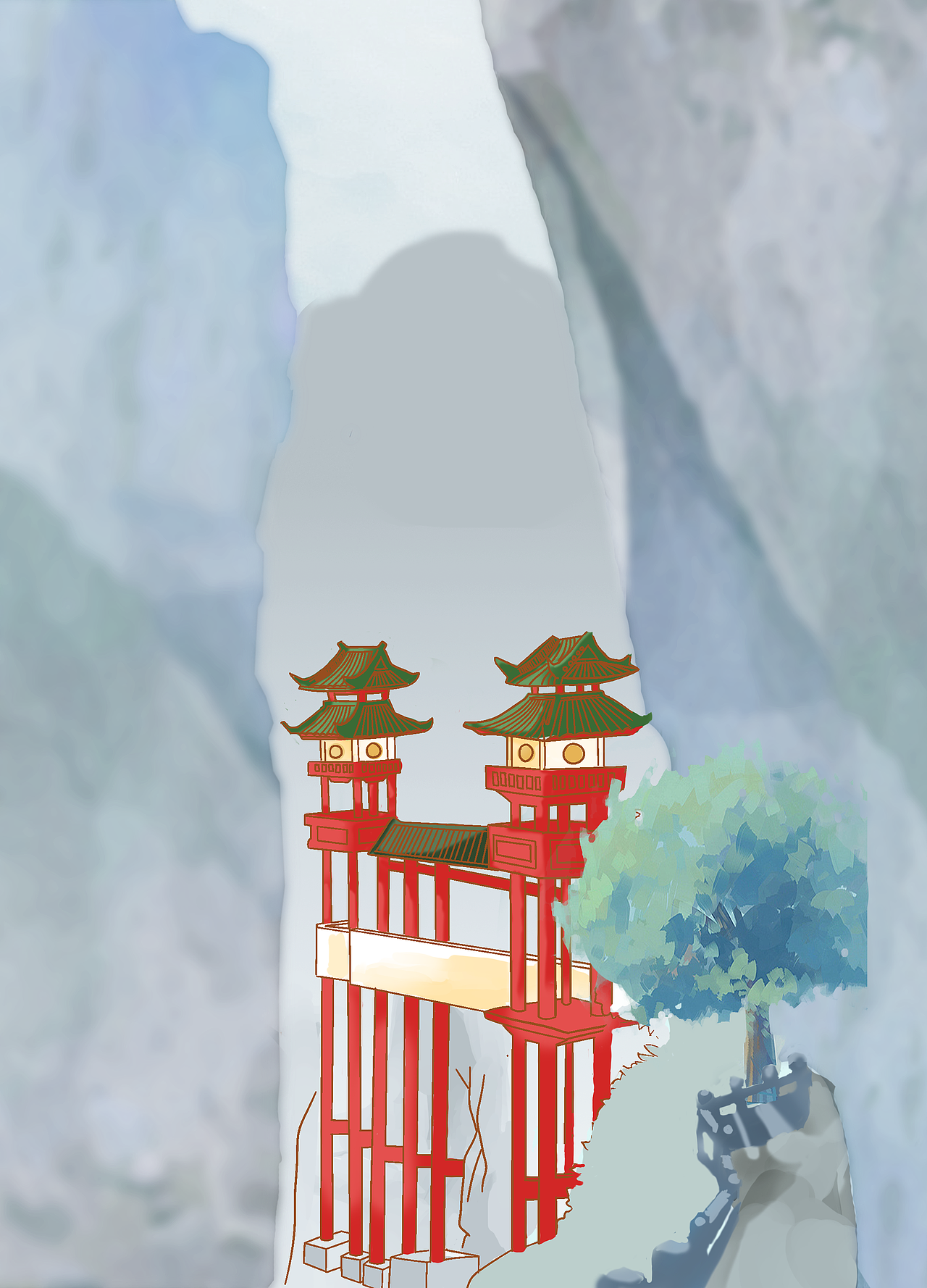 漳州各区风景名胜插画合集