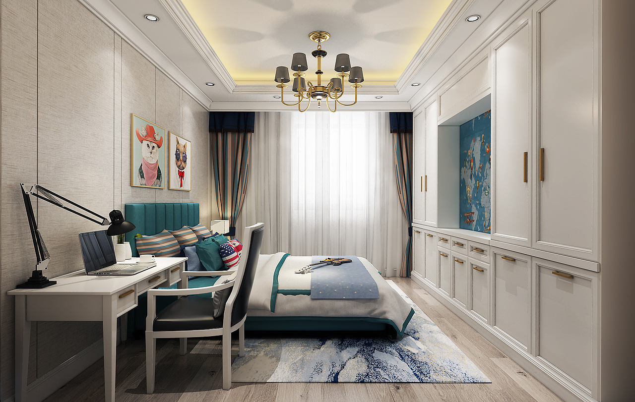 最近完成的一个简欧别墅家装