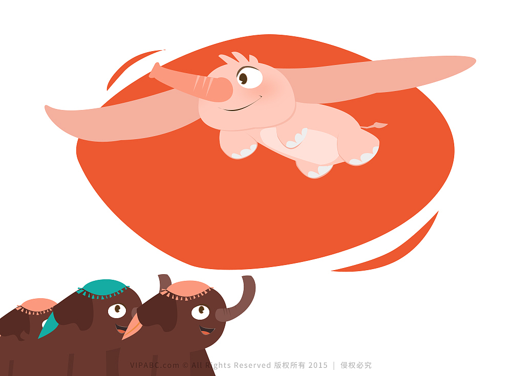 the pink elephant粉色的小象