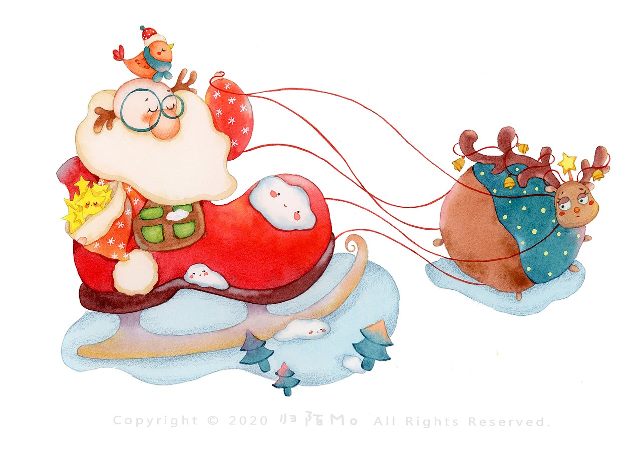一组圣诞主题插图（图ZMjgyOTI1NDQ4） - 儿童插画 - 站酷设计师归陌原创素材 - 站酷ZCOOL