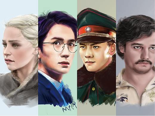明星手绘 朱一龙手绘 陈伟霆手绘 毒枭 龙妈手绘 插画
