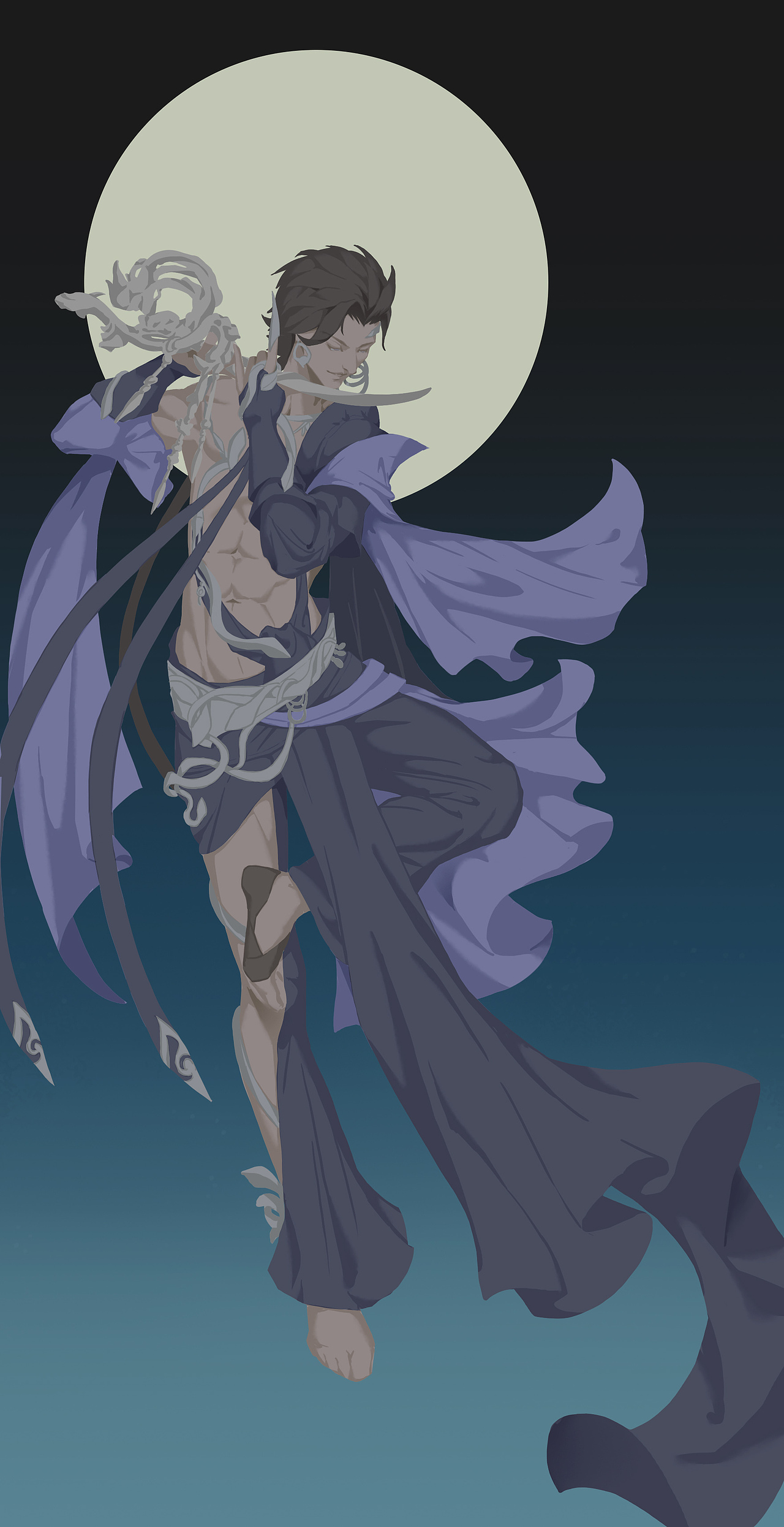 剑网3五毒成男插画(附过程)