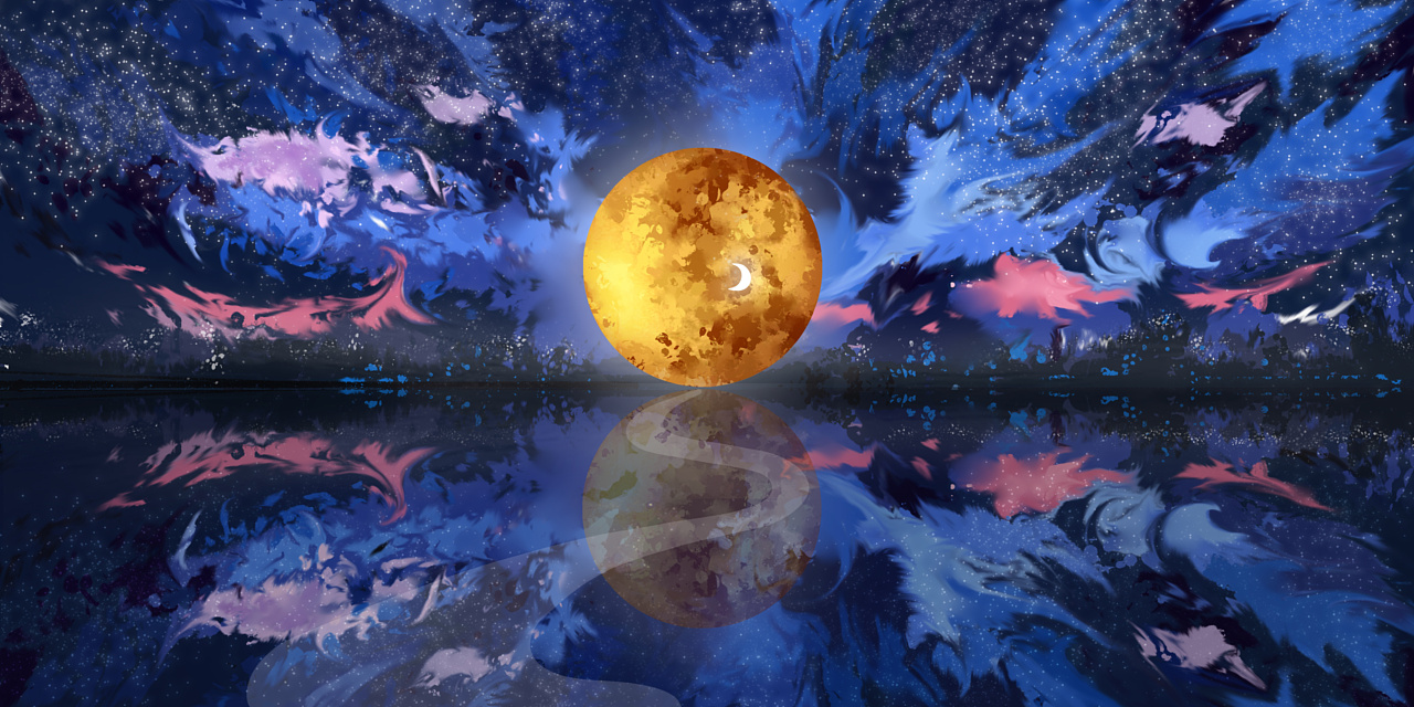 月夜星空×华为壁纸|插画|商业插画|不是每个人都 - 原创作品 - 站酷