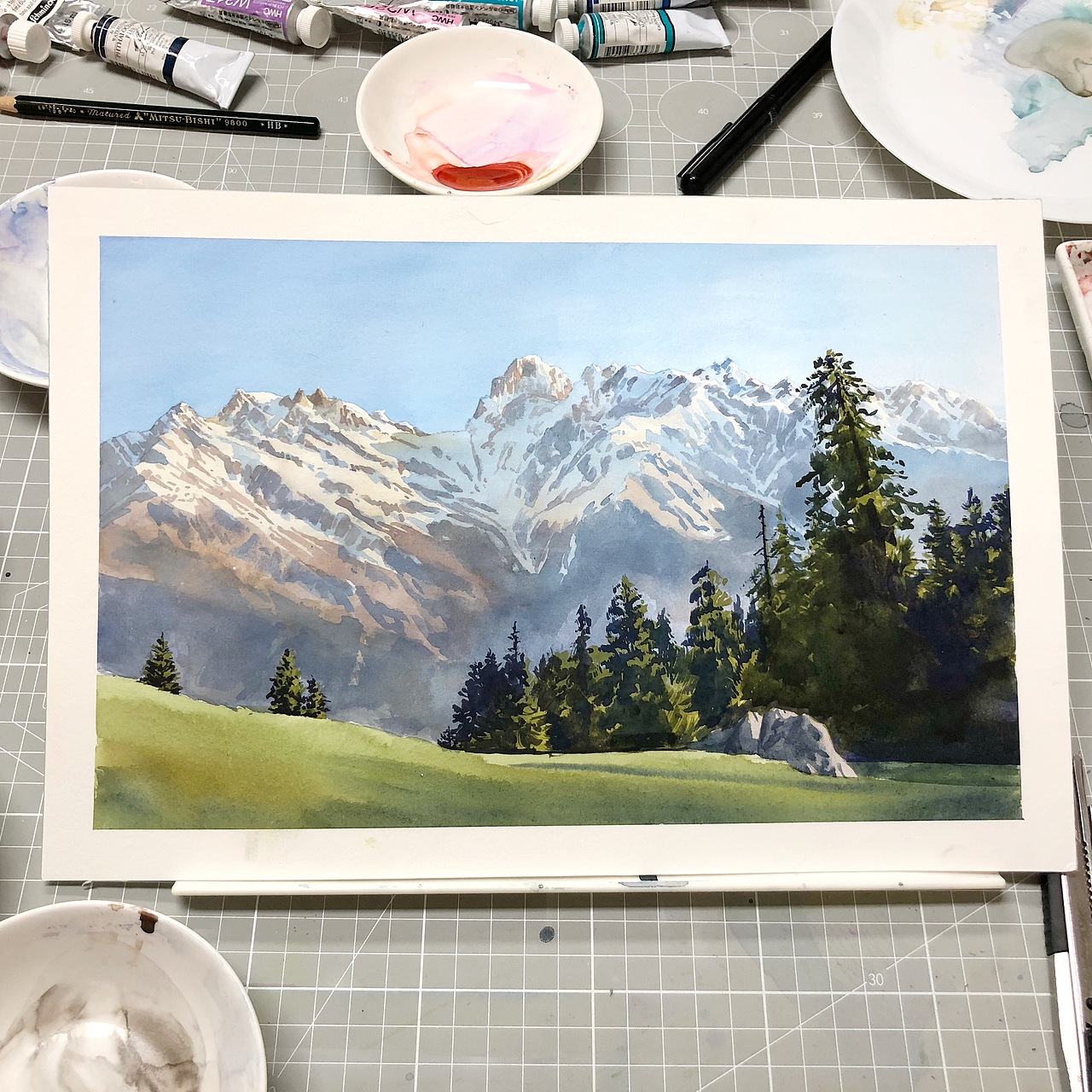 水彩风景绘制（图ZMTc4NDY2Mzgw） - 创作习作 - 站酷设计师北川大叔原创素材 - 站酷ZCOOL