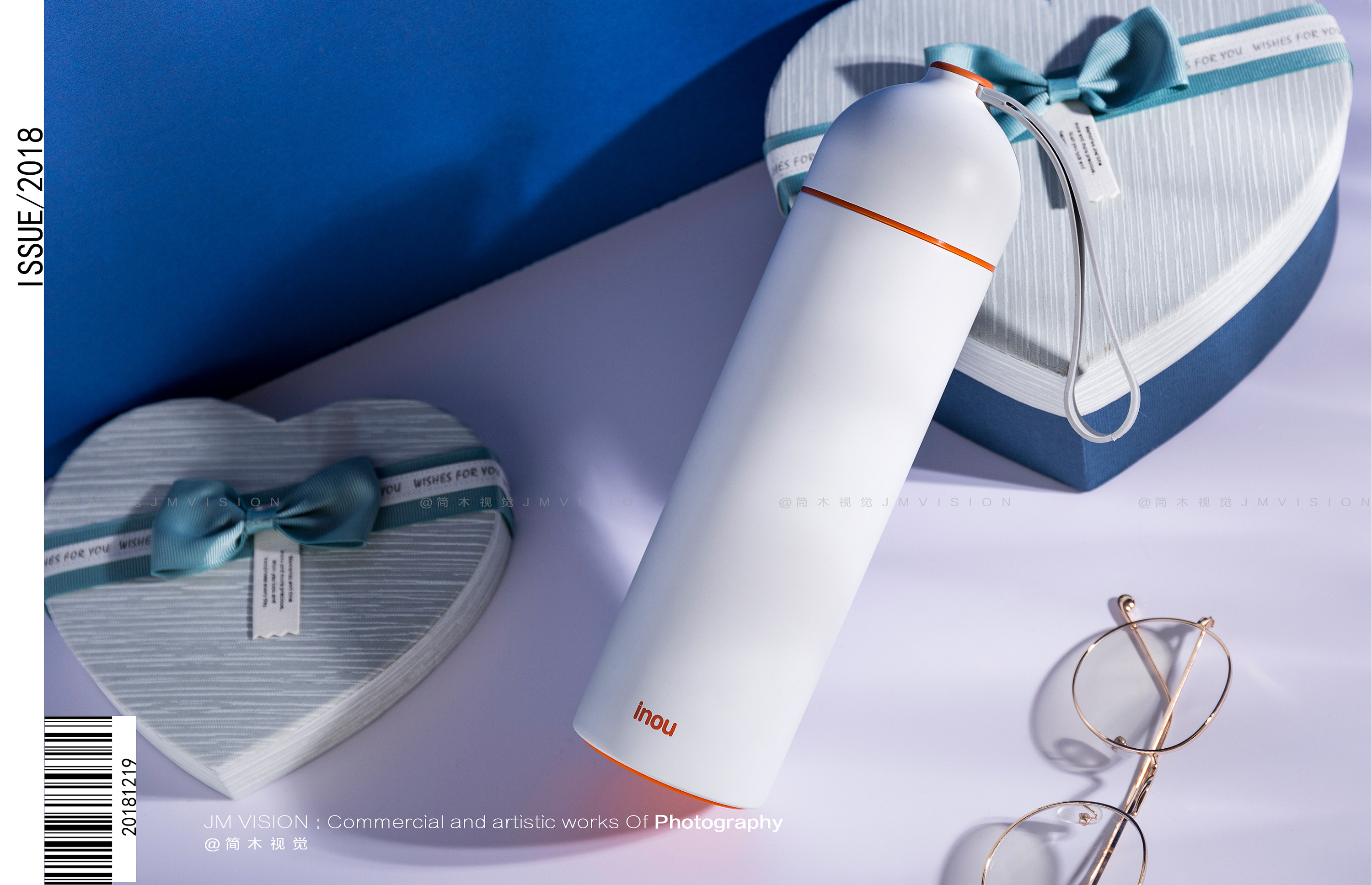 保温杯玻璃杯平铺创意拍摄 场景产品摆拍 电商产品摄影