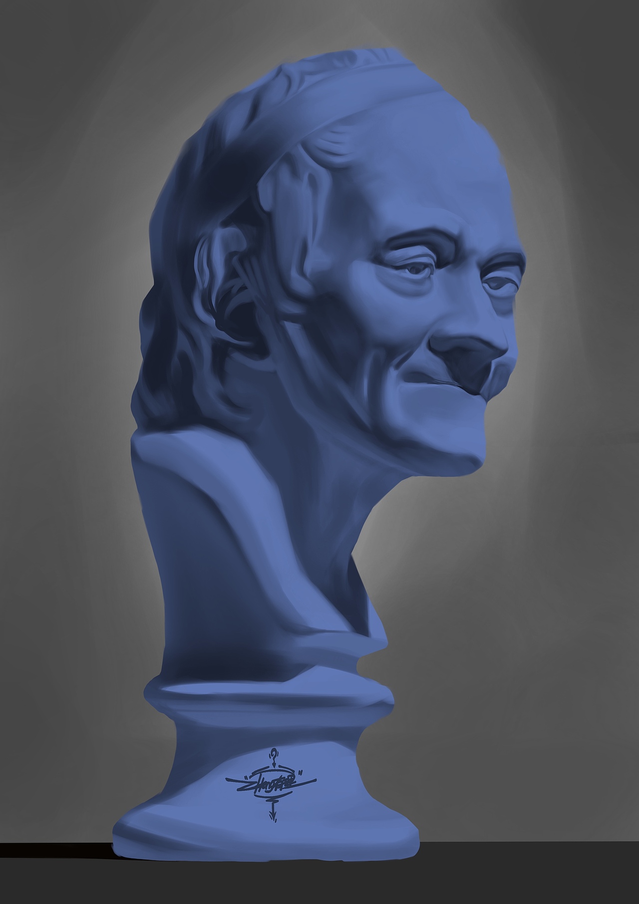 石膏像-伏尔泰（图ZMjY0MDc4MTI0） - 创作习作 - 站酷设计师張有理原创素材 - 站酷ZCOOL