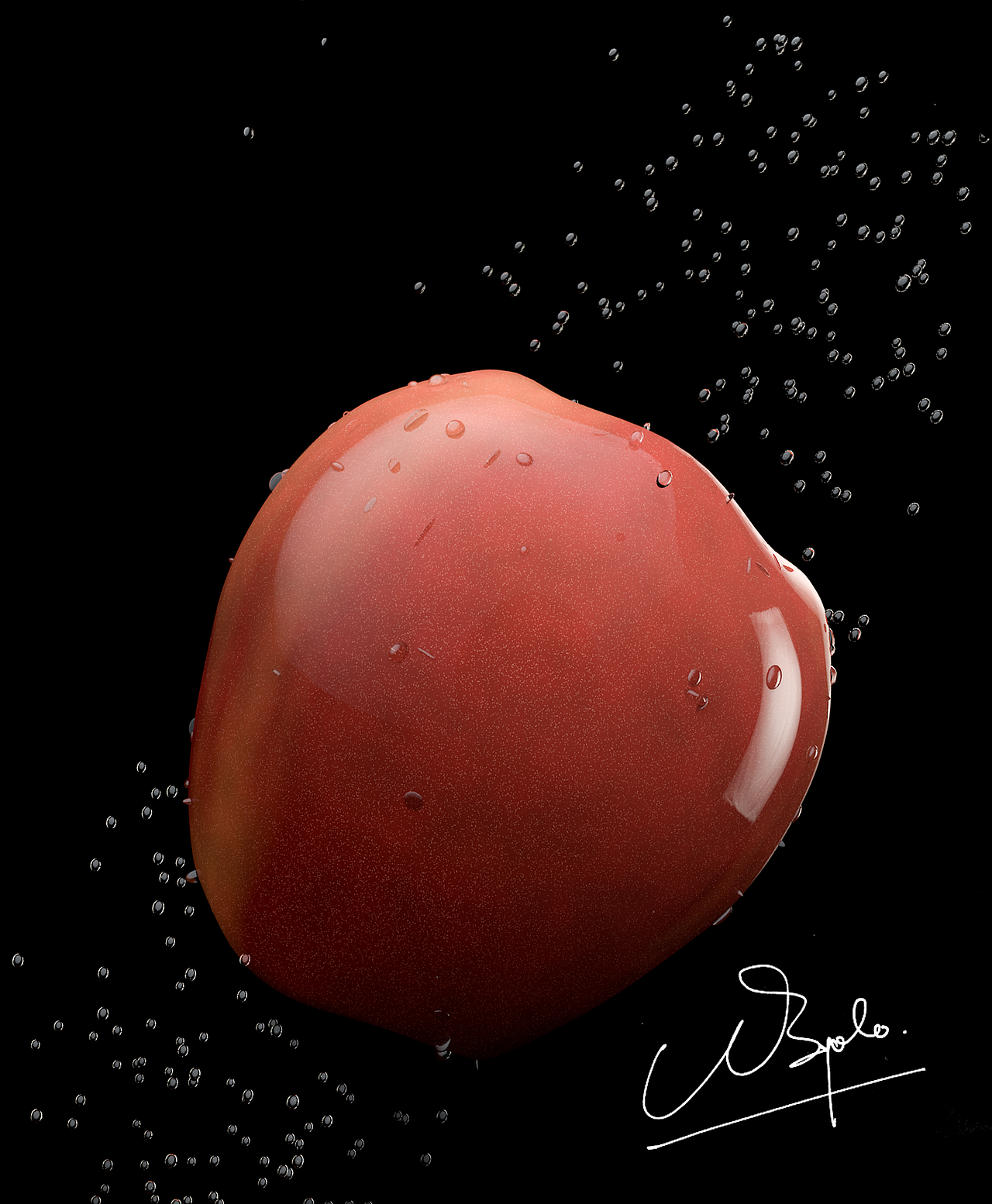 apple modeling and rendering（图ZOTI4MDM4NDQ=） - 其他三维 - 站酷设计师W_sqolo原创素材 - 站酷ZCOOL