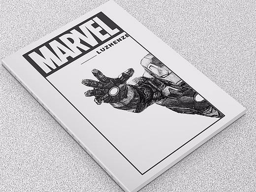 漫威英雄之钢铁侠手绘（钢笔画）